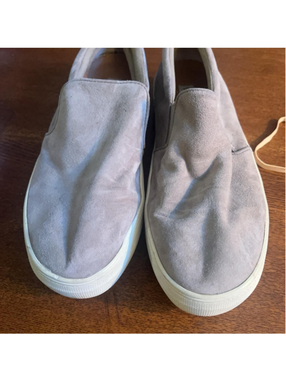 Steve Madden Shoes Womens 8 Gray Suede Slip On Flats Round Toe Casual Comfort